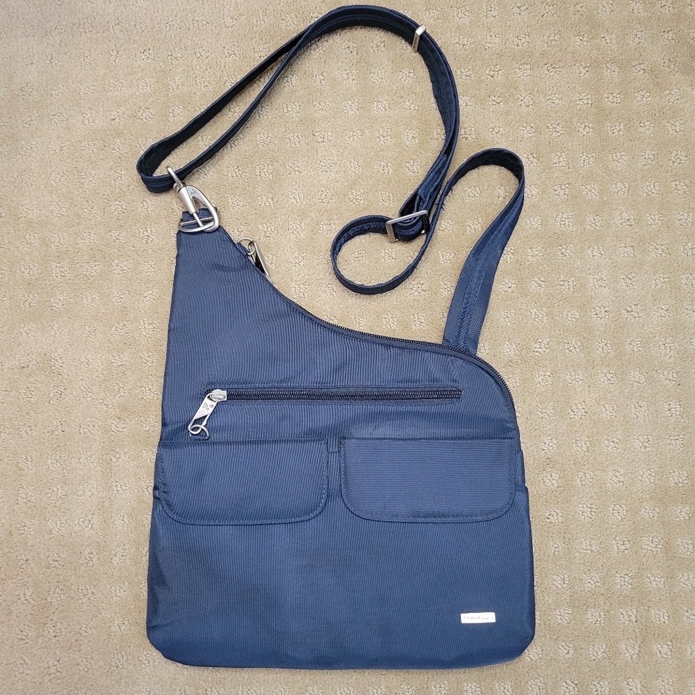Travelon Anti-Theft Classic Crossbody Security Travel Bag Purse Midnight - Blue